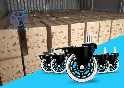 Latest company case about Popular 3 inch grip ring stem office chair casters are shipping to Israel