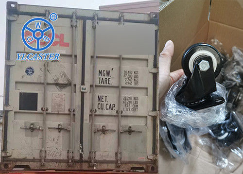 Latest company case about 2.5 inch black pvc swivel casters shipping to Columbia