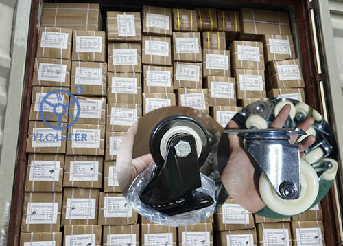 Latest company case about Black pvc casters and white plastic casters are shipping to India