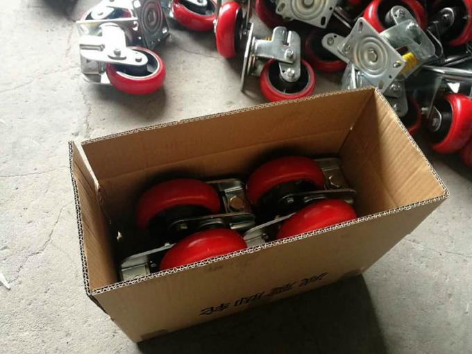 300kg Loading 6 Inch Polyurethane Wheels , ISO9001 Spring Loaded Caster Wheel 1