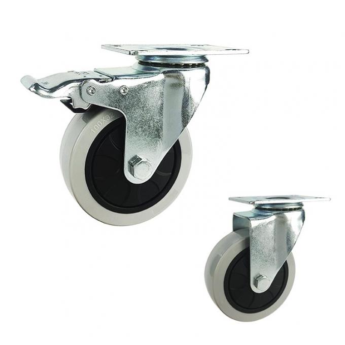 220lbs Loading Industrial Trolley Wheels , PP 5 Inch Trolley Wheels 0