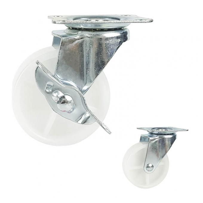 50mm Plastic Swivel Caster Wheels , Zinc Plated Solid Caster Wheels 0