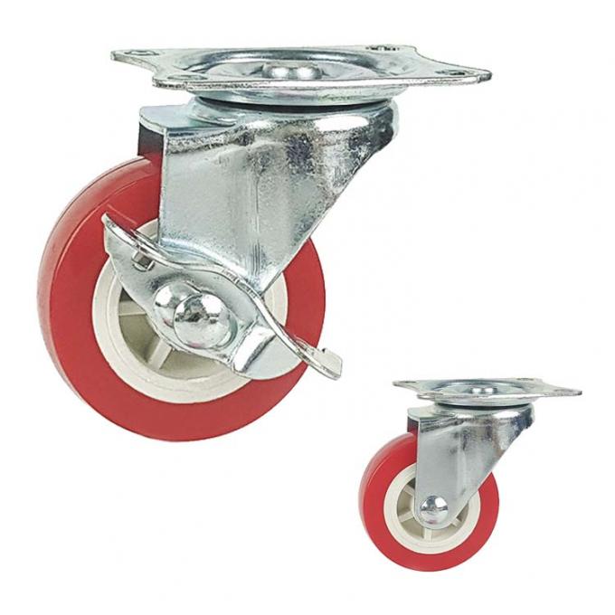 2.5 Inch PP 88lbs Capacity Light Duty Casters With Side Lock 0