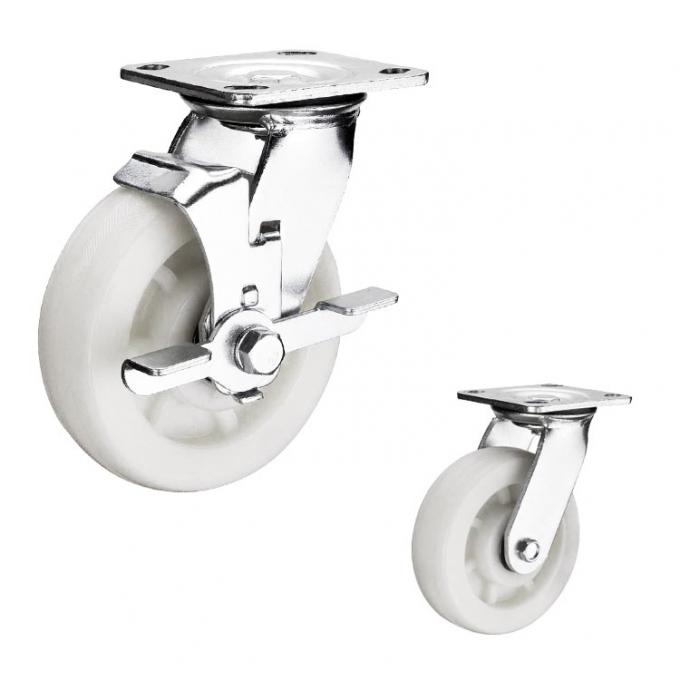300kg Loading 4" Nylon Heavy Duty Casters With Side Brake Wholesale