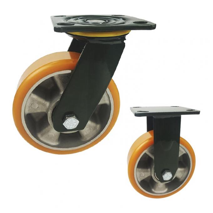 880lbs Capacity 8 X 2 Caster Wheel , Wearable Aluminum Caster Wheels 0