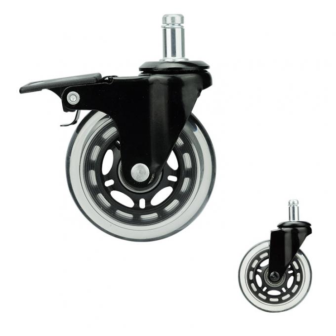 3" Furniture Chair Casters , 50kg Loading Office Chair Caster Wheel 0