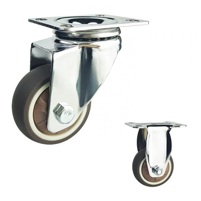 75mm TPR Furniture Swivel Casters For Chairs Cabinets 0