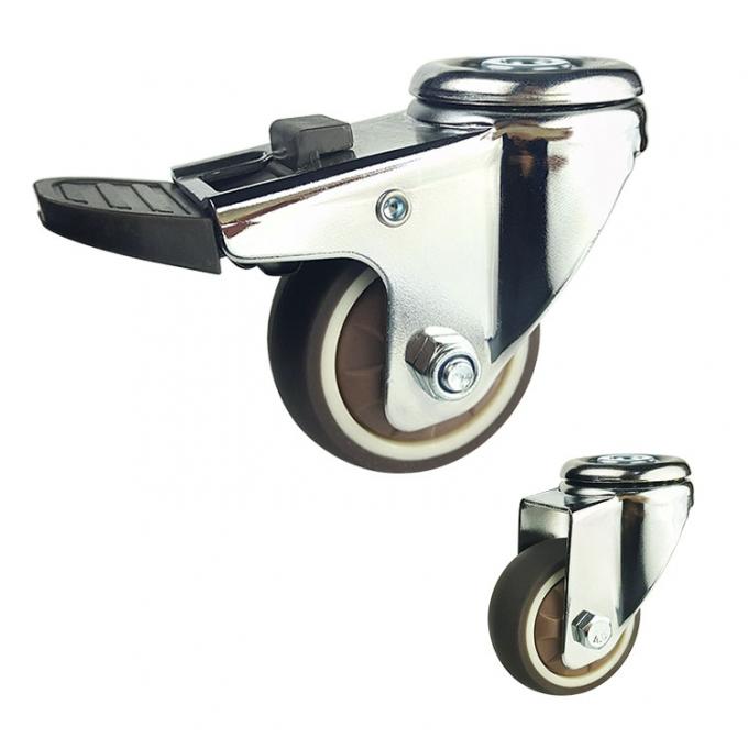 75mm TPR Furniture Swivel Casters For Chairs Cabinets 1