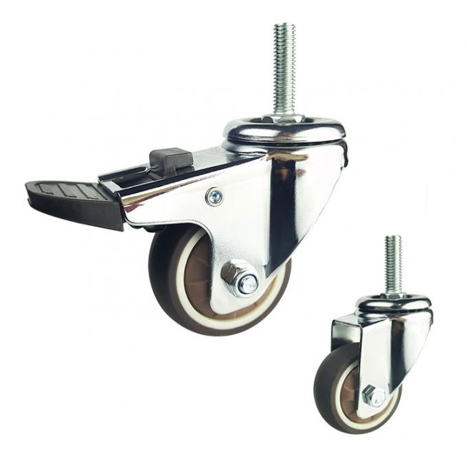 75mm TPR Furniture Swivel Casters For Chairs Cabinets 2
