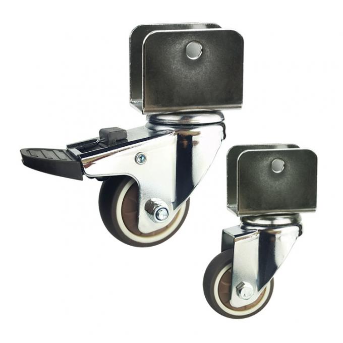 75mm TPR Furniture Swivel Casters For Chairs Cabinets 3