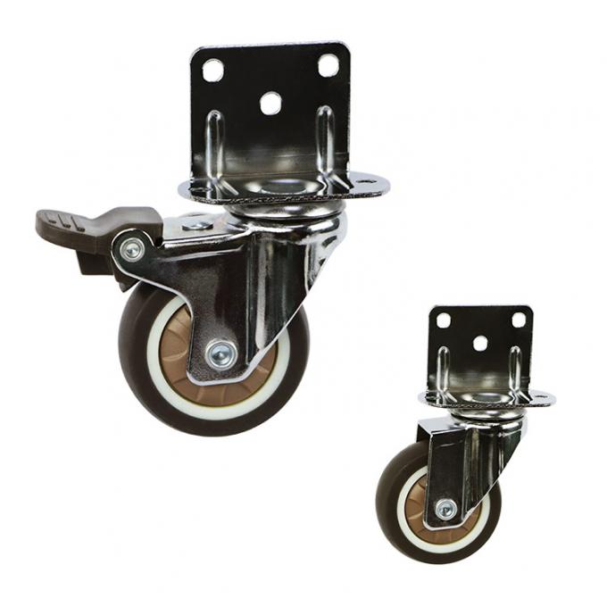 75mm TPR Furniture Swivel Casters For Chairs Cabinets 4