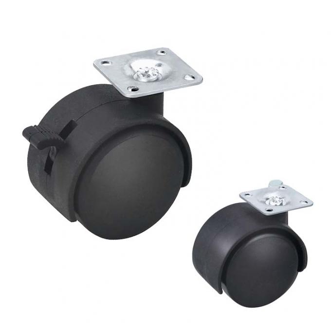 Nylon 1.5 Inch Caster Wheel , 40lbs Capacity Twin Wheel Swivel Caster 0