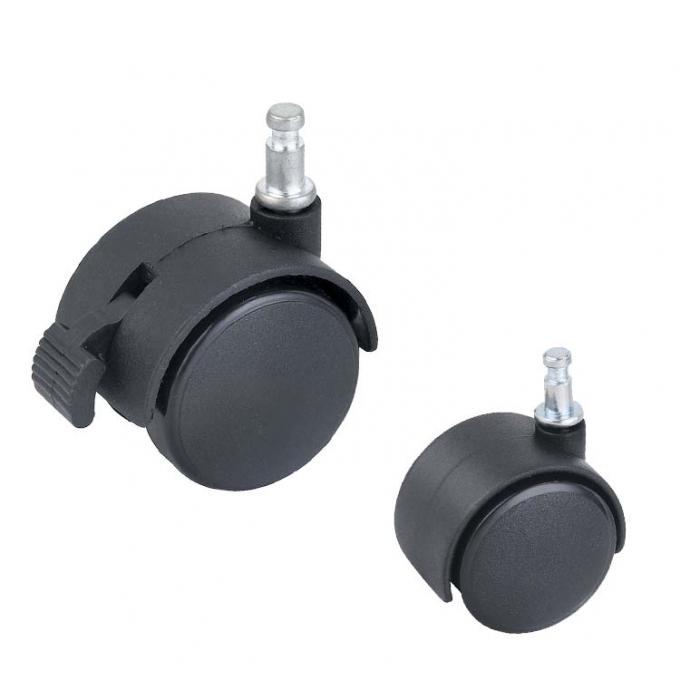 Nylon 1.5 Inch Caster Wheel , 40lbs Capacity Twin Wheel Swivel Caster 3