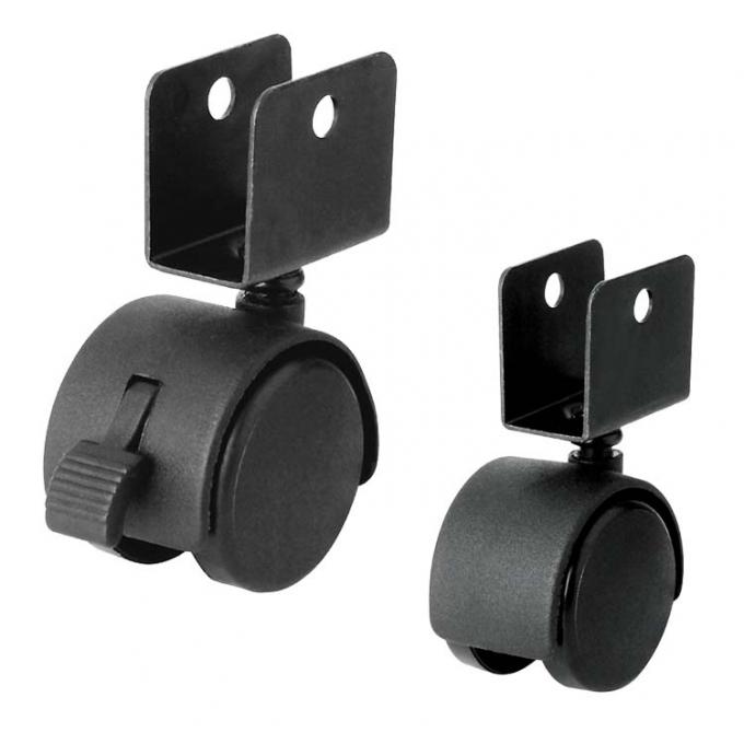 Nylon 1.5 Inch Caster Wheel , 40lbs Capacity Twin Wheel Swivel Caster 5