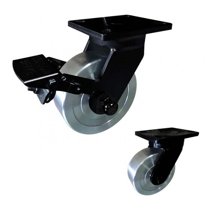 Over 1000KG 3 Ton Caster Wheels 10 Inch Forged Steel Super Heavy Duty Caster Wheels With Front Lock 0