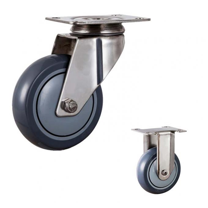 242lbs Loading 4 Inch Steel Caster Wheels ISO9001 With Ball Bearing 0