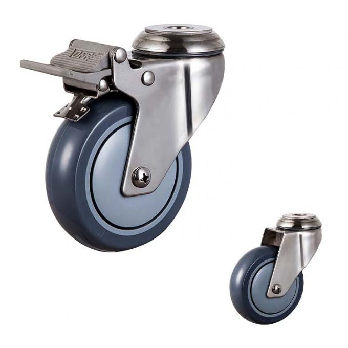 242lbs Loading 4 Inch Steel Caster Wheels ISO9001 With Ball Bearing 1