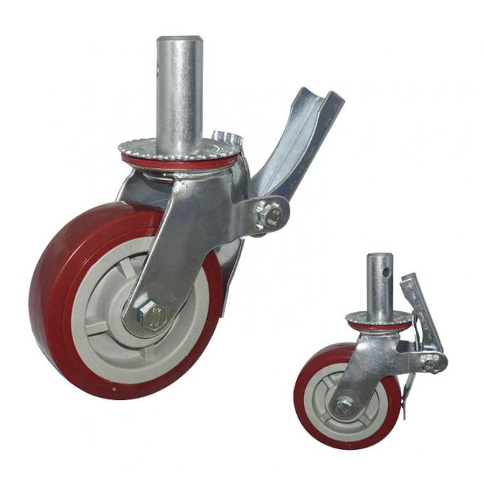 440lbs Loading 150mm PVC Scaffolding Wheels With Double Baker 0