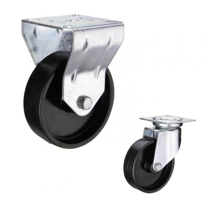 Black 60kg Loading 80mm Industrial Casters For Trolley 1