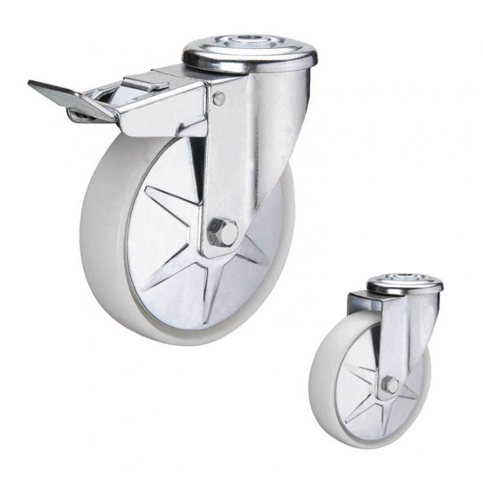 Dustproof 6 Inch 660lbs Loading Industrial Casters With Steel Cover 1