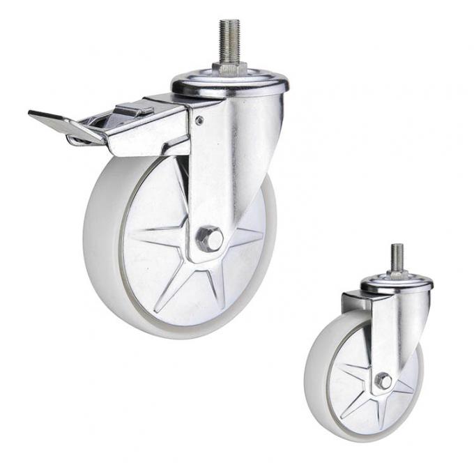 Dustproof 6 Inch 660lbs Loading Industrial Casters With Steel Cover 2