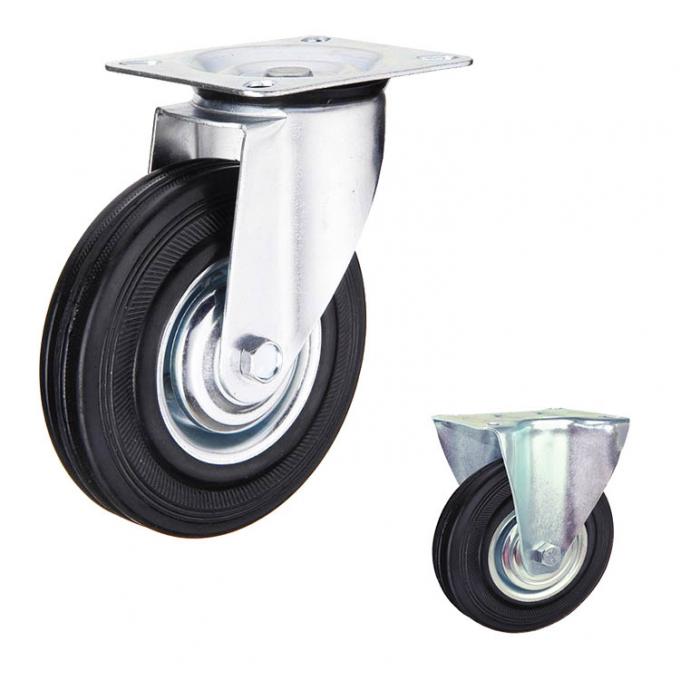 352lbs Capacity Solid Rubber Casters 0