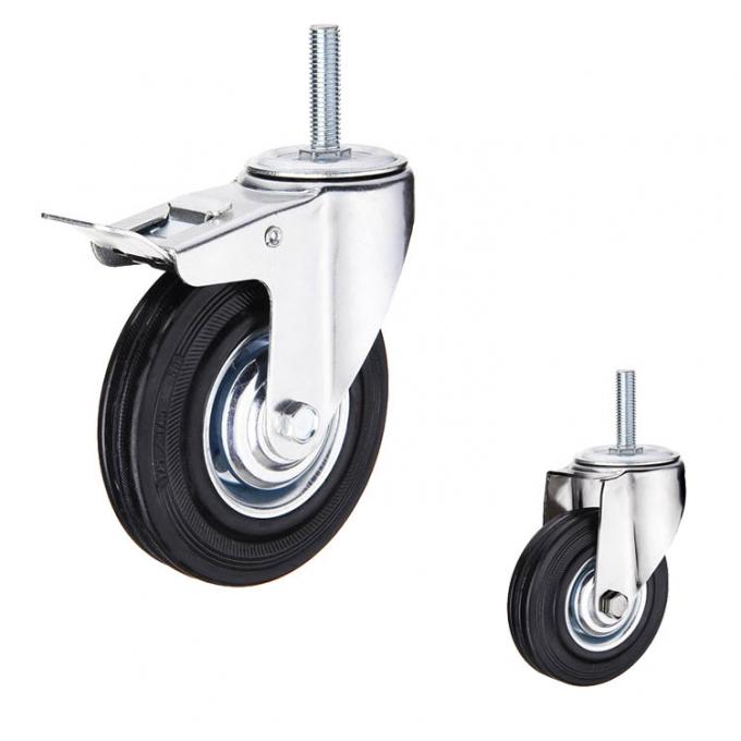 352lbs Capacity Solid Rubber Casters 2