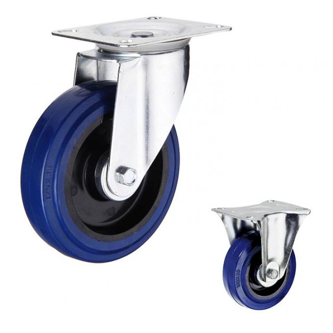 ISO9001 242lbs Capacity 6 Inch Rubber Caster Wheels 0
