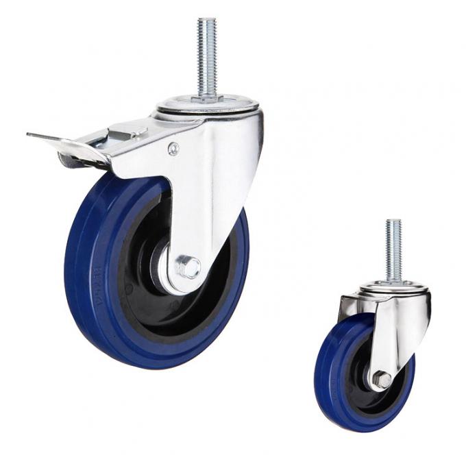 ISO9001 242lbs Capacity 6 Inch Rubber Caster Wheels 2