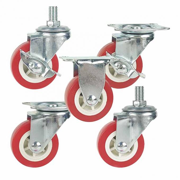 2.5 Inch PP 88lbs Capacity Light Duty Casters With Side Lock 1