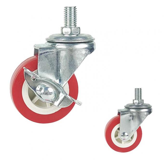 2.5 Inch PP 88lbs Capacity Light Duty Casters With Side Lock 3