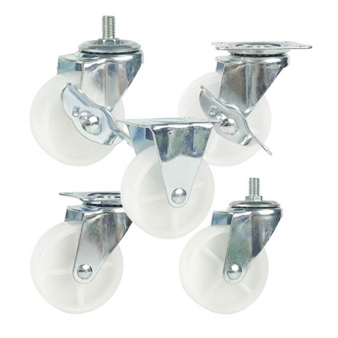 50mm Plastic Swivel Caster Wheels , Zinc Plated Solid Caster Wheels 1