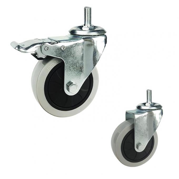 220lbs Loading Industrial Trolley Wheels , PP 5 Inch Trolley Wheels 1