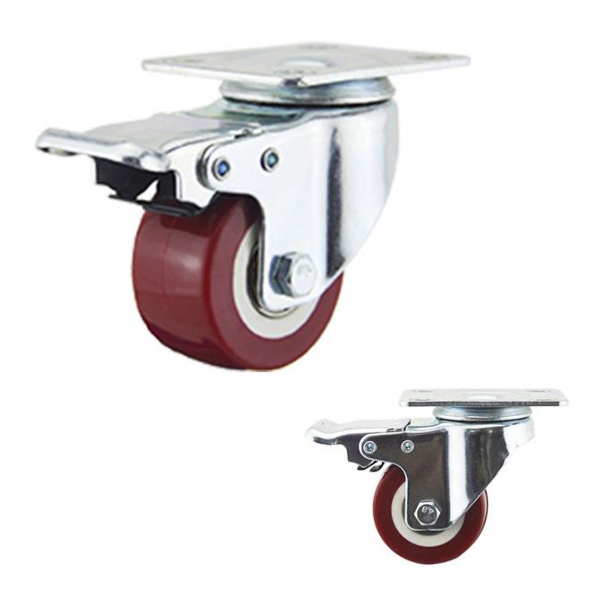 65kg Capacity Plate Total Lock Pu Light Duty Casters 0