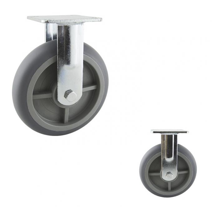 8 Inch Silent TPR Thermoplastic Rubber 616LBS Directional Locking Swivel Casters 2