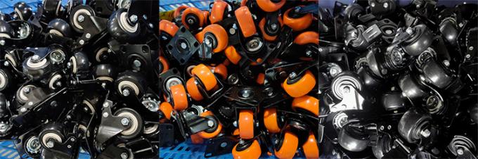 2 Inch Orange PVC Swivel Caster Wheels Light Duty Factory Price 3