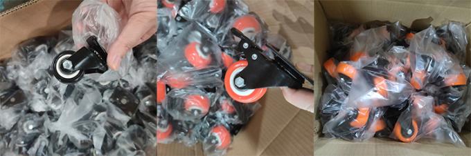 2 Inch Orange PVC Swivel Caster Wheels Light Duty Factory Price 5