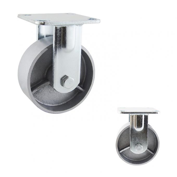 5 Inch Silver Furniture Roller Bearing Fixed Wheel Castors 0