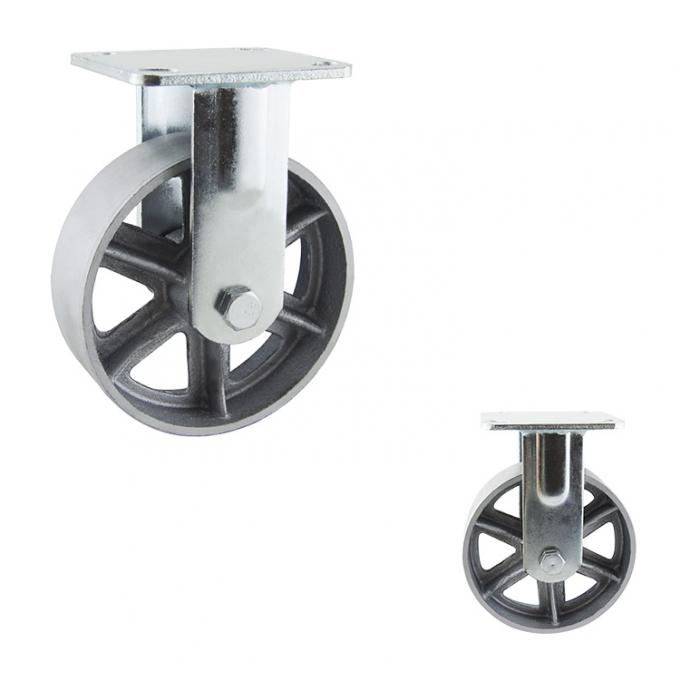 6x2 Inch Silver Wheel 280kg Load Capacity Heavy Duty Rigid Casters 0