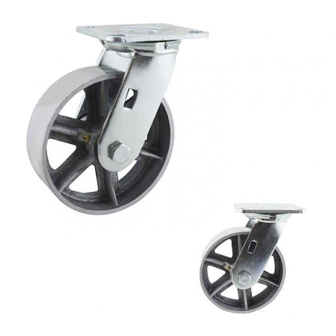 6x2 Inch Silver Wheel 280kg Load Capacity Heavy Duty Rigid Casters 1