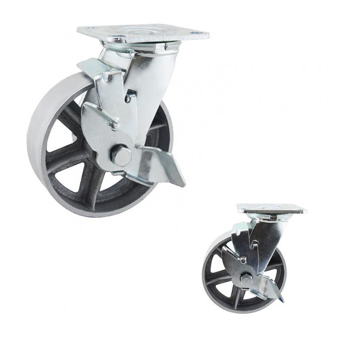6x2 Inch Silver Wheel 280kg Load Capacity Heavy Duty Rigid Casters 2