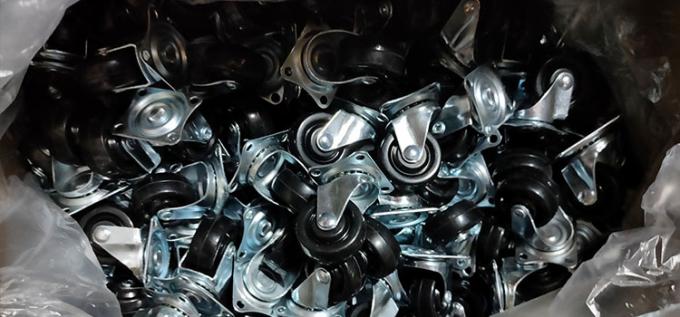 40kg Loading 2.5inch Rubber Light Duty Casters With Side Brake 5