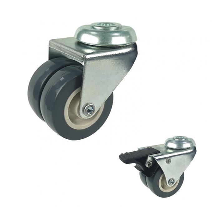 PVC Casters Flowerpot 50mm Swivel Light Duty Castors Wheels 360 Rotating 0