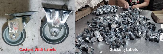 Thermoplastic Rubber Wheel Light Duty Casters 50kg Load Capacity