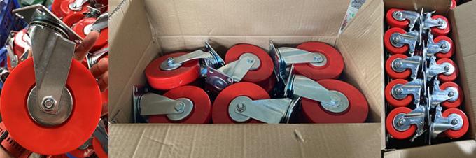 100mm Diameter 198LBS Capacity Swivel Medium Duty Casters With Covers 1