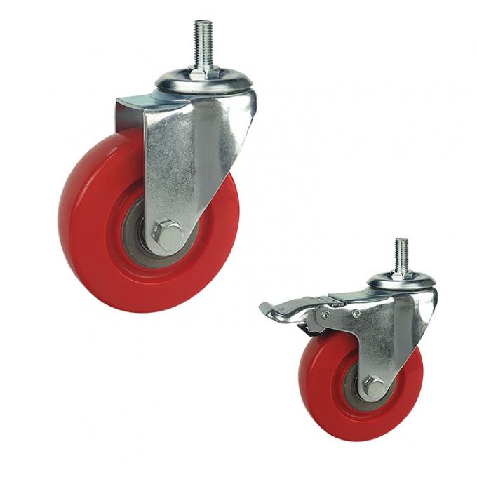 100mm Diameter 198LBS Capacity Swivel Medium Duty Casters With Covers 0