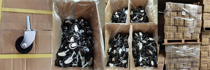 Black Wheel Plug In Stem Plastic Shopping Food Cart Casters 2 Inch 1