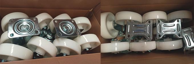 4 Inch Top Plate Rigid Type Nylon Swivel Castors White Directional Solid Wheel Castor Wheels Industrial 2