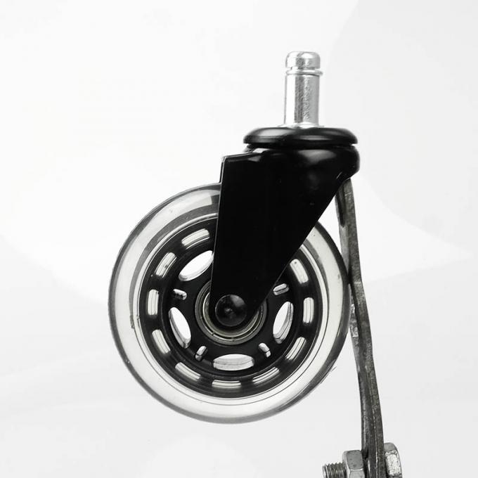2.5 Inch Office Chair Casters Transparent PU Casters Sets Silent Wheels For Furniture 0