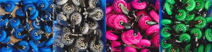 2.5 Inch Office Chair Casters Transparent PU Casters Sets Silent Wheels For Furniture 3